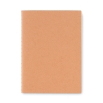 Blocs-notes recyclés en carton A6 avec feuilles lisses Eco Stiched couleur beige deuxième vue