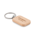 Porte-clés de merchandising rectangulaire en bois Rectwood couleur bois deuxième vue principale