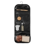 Trousse de toilette de voyage en polyester avec 2 compartiments Roller couleur noir troisième vue