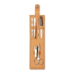 Set de manucure avec 6 outils en acier inoxydable et un étui Corkstyle couleur beige quatrième vue