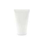 Crème solaire en tube avec logo facteur 25 SaveSun couleur blanc