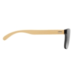 Lunettes de soleil avec branches bambou et verres miroir Bamboo Beach couleur argenté brillant troisième vue