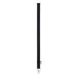 Lanyard en RPET mousqueton métallique et fermeture de sécurité 20 mm couleur noir