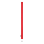 Lanyard en RPET mousqueton métallique et fermeture de sécurité 20 mm couleur rouge