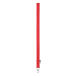 Lanyard en RPET mousqueton métallique et fermeture de sécurité 20 mm couleur rouge