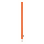 Lanyard en RPET mousqueton métallique et fermeture de sécurité 20 mm couleur orange quatrième vue