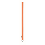 Lanyard en RPET mousqueton métallique et fermeture de sécurité 20 mm couleur orange cinquième vue