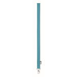 Lanyard en RPET mousqueton métallique et fermeture de sécurité 20 mm couleur turquoise quatrième vue