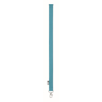 Lanyard en RPET mousqueton métallique et fermeture de sécurité 20 mm couleur turquoise cinquième vue