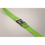 Lanyard en RPET mousqueton métallique et fermeture de sécurité 20 mm couleur vert pomme sixième vue photographique