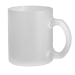 Tasse en verre dépoli avec finition effet givré 340ml couleur blanc