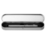 Stylo en métal avec LED, stylet tactile et pointeur laser Keynote couleur argenté mat avec boîte deuxième vue
