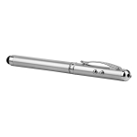 Stylo en métal avec LED, stylet tactile et pointeur laser Keynote couleur argenté mat troisième vue