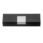 Lot de roller et stylo à encre bleue dans un étui rembourré Titan couleur noir avec boîte