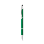 Stylo d'affaires mince en aluminium encre bleu couleur vert Image avec logo 3
