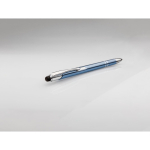 Stylo d'affaires mince en aluminium encre bleu couleur bleu ciel troisième vue