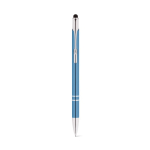 Stylo d'affaires mince en aluminium encre bleu couleur bleu ciel