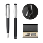 Lot de stylo et roller bicolores métallisés à encre bleue Continental diverses couleurs