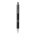 Stylo imprimé en plastique avec clip métal Encre Bleue Aster Budget couleur noir première vue