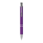 Stylo imprimé en plastique avec clip métal Encre Bleue Aster Budget couleur violet première vue