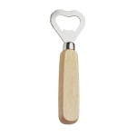 Décapsuleur personnalisé à long manche en bois avec logo Bartender couleur bois clair