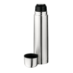 Bouteille isotherme en acier inoxydable à double paroi 1 L couleur argenté troisième vue