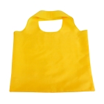 Sac à provisions pliable personnalisable en polyester 190T Duet couleur jaune première vue