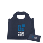 Sac à provisions pliable personnalisable en polyester 190T Duet avec zone d'impression