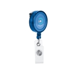 Porte-badge extensible avec logo et clip métallique Extend couleur bleu image avec logo