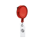 Porte-badge extensible avec logo et clip métallique Extend couleur rouge