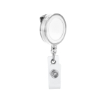 Porte-badge extensible avec logo et clip métallique Extend couleur blanc