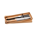 Set barbecue en acier inoxydable avec 2 couverts Duo couleur naturel troisième vue