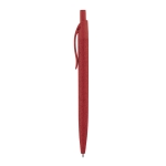 Stylo bille éco de couleur paille de blé avec encre bleue NaturalFlow couleur rouge