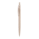 Stylo bille éco de couleur paille de blé avec encre bleue NaturalFlow couleur bois clair deuxième vue