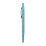 Stylo bille éco de couleur paille de blé avec encre bleue NaturalFlow couleur bleu ciel