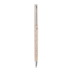 Stylos de couleur paille de blé avec clip et encre noire Vip Natural couleur bois clair première vue