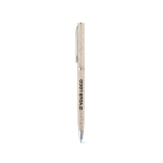 Stylos de couleur paille de blé avec clip et encre noire Vip Natural avec zone d'impression