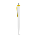 Stylo en ABS avec clip de différentes couleurs et encre bleue couleur jaune