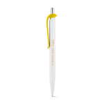 Stylo en ABS avec clip de différentes couleurs et encre bleue couleur jaune image avec logo