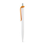Stylo en ABS avec clip de différentes couleurs et encre bleue couleur orange