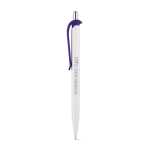 Stylo en ABS avec clip de différentes couleurs et encre bleue couleur violet image avec logo