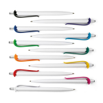 Stylo en ABS avec clip de différentes couleurs et encre bleue