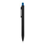 Stylo en aluminium finition mate avec bouton-poussoir, encre bleue couleur bleu roi