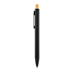 Stylo en aluminium finition mate avec bouton-poussoir, encre bleue couleur doré
