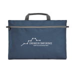Sac porte-documents personnalisé économique en polyester 600D Basic couleur bleu image avec logo 2
