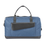 Sac de voyage polyester avec simili cuir Branve® Continental couleur bleu