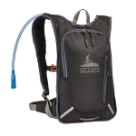 Sac à dos pour le sport confortable avec embout pour boisson H2O couleur gris image avec logo
