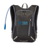 Sac à dos pour le sport confortable avec embout pour boisson H2O avec zone d'impression