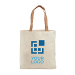 Sacs en coton personnalisés avec poignées en liège 180 g/m2 Corkstyle avec zone d'impression