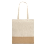 Sacs en coton avec détails en imitation jute 160 g/m2 Natural couleur naturel première vue